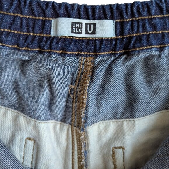 Uniqlo U Relaxed Denim Shorts High-Waisted Dark Wash | XS - Picture 6 of 7